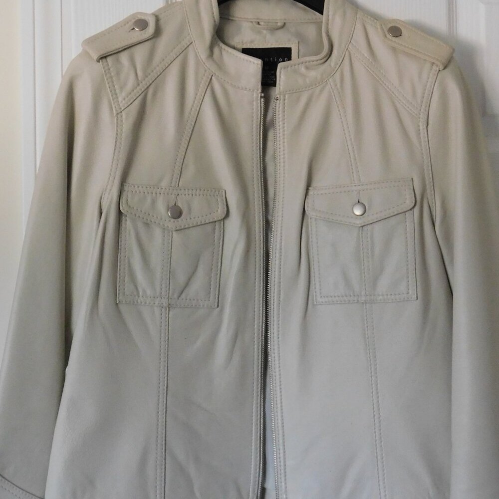 Genuine White Leather Jacket